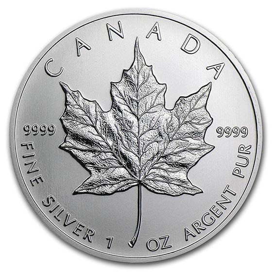 5 x Silver Maple 1 Oz - Bullion